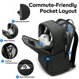 BANGE Business Smart Backpack for Men and Women，can holds 15.6 Inches Laptop Backpack, Waterproof Commute Work Travel Backpack, Flight Carry - On (black)
