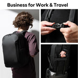 BANGE Business Smart Backpack for Men and Women，can holds 15.6 Inches Laptop Backpack, Waterproof Commute Work Travel Backpack, Flight Carry - On (black)