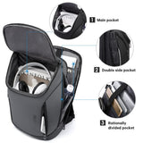 BANGE Business Smart Backpack Waterproof fit 15.6 Inch Laptop Backpack with USB Charging Port,Travel Durable Backpack
