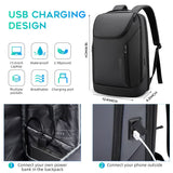 BANGE Business Smart Backpack Waterproof fit 15.6 Inch Laptop Backpack with USB Charging Port,Travel Durable Backpack