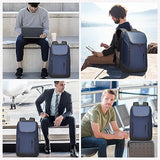 BANGE Business Smart Backpack Waterproof fit 15.6 Inch Laptop Backpack with USB Charging Port,Travel Durable Backpack