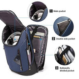 BANGE Business Smart Backpack Waterproof fit 15.6 Inch Laptop Backpack with USB Charging Port,Travel Durable Backpack