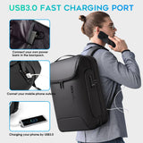 BANGE Men's Anti - Theft Backpack,Waterproof Fashion Travel Backpacks,High Tech Backpack with USB3.0 Charging Port,Business Laptop Backpack Fits 17.3 Inch Notebook…