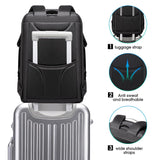 BANGE Men's Anti - Theft Backpack,Waterproof Fashion Travel Backpacks,High Tech Backpack with USB3.0 Charging Port,Business Laptop Backpack Fits 17.3 Inch Notebook…