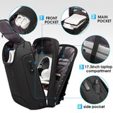 BANGE Men's Anti - Theft Backpack,Waterproof Fashion Travel Backpacks,High Tech Backpack with USB3.0 Charging Port,Business Laptop Backpack Fits 17.3 Inch Notebook…