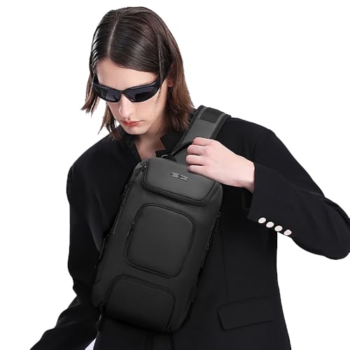 BANGE Sling Bag, Waterproof Crossbody Backpack, Shoulder Bag for Men