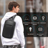 BANGE Sling Bag, Waterproof Shoulder bags with Pad Compartment, Crossbody Backpack for Men