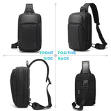 BANGE Sling Bag, Waterproof Shoulder bags with Pad Compartment, Crossbody Backpack for Men