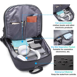 BANGE Smart Business Laptop Backpack Waterproof can fit 15.6 - 17.3 Inch Laptop with 3.0 USB charging port for men and women