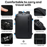 BANGE Travel Backpack with 15.6 Inch Laptop Compartment & TSA Lock for Men and Women, Water - Resistant Large Carry - On, Flight Approved,Black