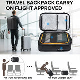 BANGE Travel Backpack with 15.6 Inch Laptop Compartment & TSA Lock for Men and Women, Water - Resistant Large Carry - On, Flight Approved,Black