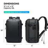 BANGE Travel Backpack with 15.6 Inch Laptop Compartment & TSA Lock for Men and Women, Water - Resistant Large Carry - On, Flight Approved,Black