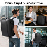 BANGE Travel Backpack with 15.6 Inch Laptop Compartment & TSA Lock for Men and Women, Water - Resistant Large Carry - On, Flight Approved,Black