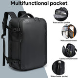 BANGE Travel Backpack with 15.6 Inch Laptop Compartment & TSA Lock for Men and Women, Water - Resistant Large Carry - On, Flight Approved,Black
