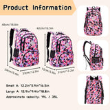Bansusu Geometric Print Kids Backpack for Girls Boys School Bag Bookbags
