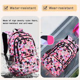 Bansusu Geometric Print Kids Backpack for Girls Boys School Bag Bookbags