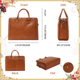 Banuce Vintage and Stylish Genuine Full Grains Italian Leather Briefcase for Women 15.6 Inch Laptop Bag Business Work Bag Brown