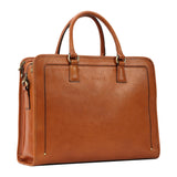 Banuce Vintage and Stylish Genuine Full Grains Italian Leather Briefcase for Women 15.6 Inch Laptop Bag Business Work Bag Brown
