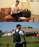 Baosha Convertible Briefcase Backpack 17 Inch Laptop Bag Case Business Briefcase HB-22 (Black-Grey Mixed)