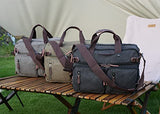 Baosha Convertible Briefcase Backpack 17 Inch Laptop Bag Case Business Briefcase HB-22 (Black-Grey Mixed)