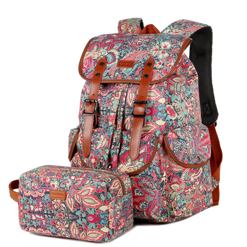 Baosha Large Women Laptop Backpack 15.6 inch Computer Backpack Travel Hiking Backpack With Free Toiletry bag CN - 01 (HS)