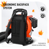 Baotree 80CC Gas Backpack Leaf Blower, 800 CFM 200 MPH Professional Commercial Grade Handheld Blower with Variable Speed, Easy Start Engine for Yard Waste, Lawn Debris, Leaves