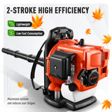 Baotree 80CC Gas Backpack Leaf Blower, 800 CFM 200 MPH Professional Commercial Grade Handheld Blower with Variable Speed, Easy Start Engine for Yard Waste, Lawn Debris, Leaves