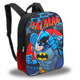Batman Backpack and Lunch Box Bundle Set ~ Deluxe 16" Batman Backpack for Boys Kids with Insulated Lunch Bag and Stickers (Batman School Supplies)