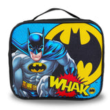 Batman Backpack and Lunch Box Bundle Set ~ Deluxe 16" Batman Backpack for Boys Kids with Insulated Lunch Bag and Stickers (Batman School Supplies)