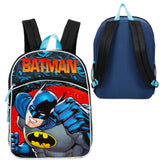Batman Backpack with Lunch Box Set - Bundle with 16" DC Comics Backpack, Lunch Bag, Stickers, Water Bottle, More | Batman School Bag for Boys