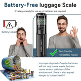 Battery - Free Luggage Scale, Suitcase Scale for Travel, 110 lbs/50 kg, Portable Handheld Weight Scale, No Batteries Needed