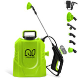Battery Powered Backpack Sprayer 3 Gallon, 45 PSI Garden Sprayer with 3 Adjustable Pressures & Digital Display, Electric Pump Sprayer with 2.2Ah Battery, Telescopic Wand, 5 Nozzles for Yard Lawn