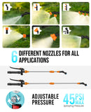 Battery Powered Backpack Sprayer 3.2 Gallon - 2x2500mAh Battery Garden Sprayer with 7 Nozzles & Telescopic Wand, Electric Backpack Weed Sprayer for Yard, Lawn and Garden