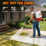 Battery Powered Backpack Sprayer - 4.2 Gallon, 8 Nozzles, 100PSI Cutoff, Long Battery Life, Wide Mouth, High - Pressure Spray Hose, Trigger Lock, Pressure Knob Controller