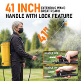 Battery Powered Backpack Sprayer Compatible with DeWalt 20V MAX Battery - 100 PSI Electric Weed Sprayer 4.2 Gallon, Yard Garden Sprayer (No Battery) with 5 Nozzles for Weed Control, Lawn Fertilizing