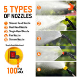 Battery Powered Backpack Sprayer Compatible with DeWalt 20V MAX Battery - 100 PSI Electric Weed Sprayer 4.2 Gallon, Yard Garden Sprayer (No Battery) with 5 Nozzles for Weed Control, Lawn Fertilizing