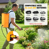 Battery Powered Backpack Sprayer for De - walt 20v Max Battery, 5.3 Gallon, 100 PSI Electric Weed Sprayer, Yard Graden Sprayer with Telescopic Wand, 7 Nozzles, Backpack Sprayer 20v(Battery Not Included)