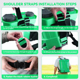 Battery Powered Backpack Sprayer with Mixer 4.2 Gallon, Upgraded Backrest & Strap, Adjustable PSI 0 - 100, Electric Garden Sprayer Compatible with Makita 21V/2.6Ah Battery & Charger, 5 Nozzles & Goggles
