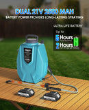 Battery Powered Garden Sprayer 3.2 Gallon, Electric Backpack Sprayer, Weed Yard Lawn Sprayer with 7 Mist Nozzles & Retractable Wand & Adjustable Strap for Lawn, Garden, Yard
