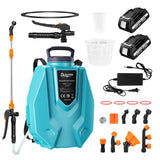 Battery Powered Garden Sprayer 3.2 Gallon, Electric Backpack Sprayer, Weed Yard Lawn Sprayer with 7 Mist Nozzles & Retractable Wand & Adjustable Strap for Lawn, Garden, Yard