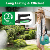 Battery Powered Sprayer 2 Gallon, 2026 Upgrade Electric Sprayer with 3 Adjustable Speed, Battery Indicator, 4 Mist Nozzles, Rechargeable Retractable Wand with Adjustable Shoulder Strap for Lawn Garden