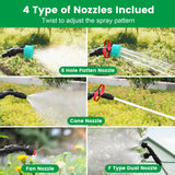 Battery Powered Sprayer 2 Gallon, 2026 Upgrade Electric Sprayer with 3 Adjustable Speed, Battery Indicator, 4 Mist Nozzles, Rechargeable Retractable Wand with Adjustable Shoulder Strap for Lawn Garden