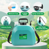 Battery Powered Sprayer 2 Gallon, 2026 Upgrade Electric Sprayer with 3 Adjustable Speed, Battery Indicator, 4 Mist Nozzles, Rechargeable Retractable Wand with Adjustable Shoulder Strap for Lawn Garden