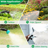 Battery Powered Sprayer 2 Gallon, 2026 Upgrade Electric Sprayer with 3 Adjustable Speed, Battery Indicator, 4 Mist Nozzles, Rechargeable Retractable Wand with Adjustable Shoulder Strap for Lawn Garden