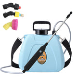 Battery Powered Sprayer 2 Gallon, Electric Garden Sprayer with 3 Copper Nozzles, 4 Spray Modes, Type-C Rechargeable, 30-60cm Retractable Wand, Shoulder Strap for Lawn & Garden