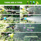 Battery Powered Sprayer 2 Gallon, Electric Sprayer with Retractable Wand & 4 Mist Nozzles & USB Rechargeable Handle, Water Spray Pump Sprayers for Planting Lawn Yard Garden