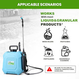 Battery Powered Sprayer 2 Gallon, Electric Sprayer with Retractable Wand & 4 Mist Nozzles & USB Rechargeable Handle, Water Spray Pump Sprayers for Planting Lawn Yard Garden