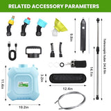 Battery Powered Sprayer 2 Gallon, Electric Sprayer with Retractable Wand & 4 Mist Nozzles & USB Rechargeable Handle, Water Spray Pump Sprayers for Planting Lawn Yard Garden