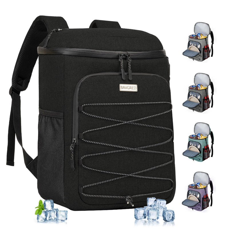 BAVGRED Cooler Backpack Insulated Leak Proof 30 Cans for Men Women,Waterproof Soft Cooler Bag，Lightweight Ice Chest Lunch Backpack for Beach Camping Picnic Travel Worksite Fishing
