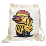 BBSign Ducks for Ducking Drawstring Duck Bag - Canvas Backpack- 16
